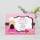 Invitations de fête d'anniversaire Cuisine (Debout devant)