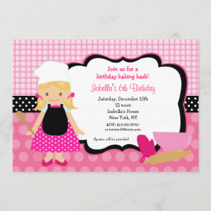 Invitations de fête d'anniversaire Cuisine
