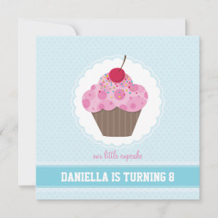 Invitations DE FÊTE D'ANNIVERSAIRE :: cupcake 5SQ