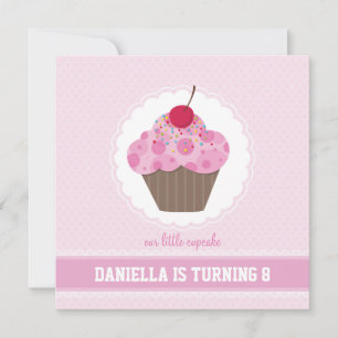 Invitations DE FÊTE D'ANNIVERSAIRE :: cupcake 6SQ