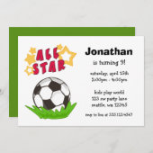 Invitations de fête d'anniversaire d'All Star du (Devant / Derrière)