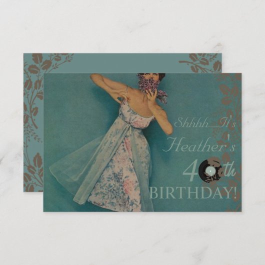 Invitations de fête d'anniversaire dans le style r (Devant / Derrière)