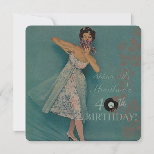 Invitations de fête d'anniversaire dans le style r (Devant)