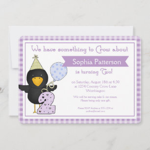 Invitations de fête d'anniversaire de 2e anniversa