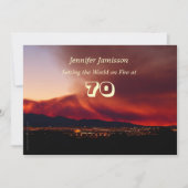 invitations de fête d'anniversaire de 70 ans Monde (Devant)