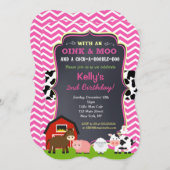 Invitations de fête d'anniversaire de Barnyard pou (Devant / Derrière)