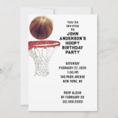 Invitations de fête d'anniversaire de basket-ball (Devant)