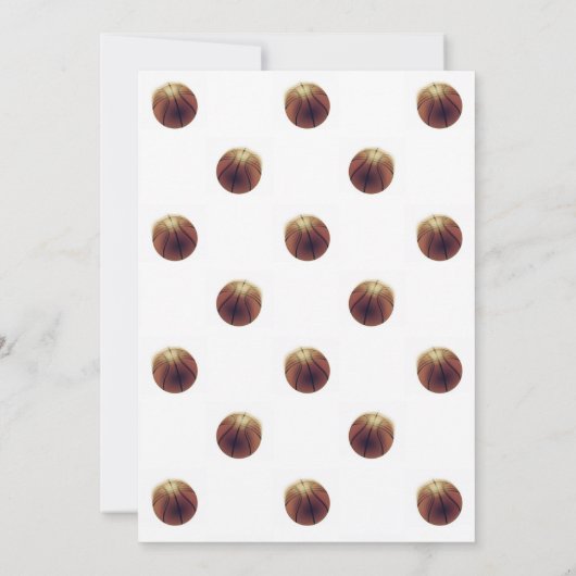 Invitations de fête d'anniversaire de basket-ball (Dos)