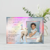 Invitations de fête d'anniversaire de bébé (Debout devant)