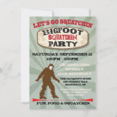 Invitations de fête d'anniversaire de Bigfoot (Devant)