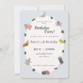 Invitations de fête d'anniversaire de bogues (Devant)