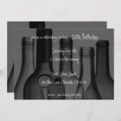 Invitations de fête d'anniversaire de bouteille de (Devant / Derrière)