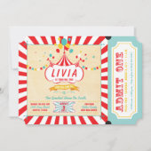 Invitations de fête d'anniversaire de carnaval (Devant)