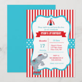 Invitations de fête d'anniversaire de carnaval de (Devant / Derrière)