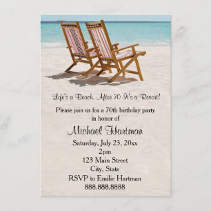 Invitations de fête d'anniversaire de chaises de
