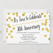 Invitations de fête d'anniversaire de confettis (Devant)