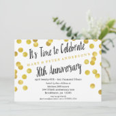 Invitations de fête d'anniversaire de confettis (Debout devant)