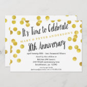 Invitations de fête d'anniversaire de confettis (Devant / Derrière)