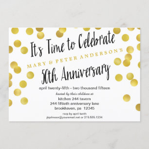 Invitations de fête d'anniversaire de confettis