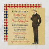 Invitations de fête d'anniversaire de Dapper Gentl (Devant / Derrière)