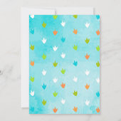 Invitations de fête d'anniversaire de Dinosaur (Dos)