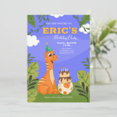 Invitations de fête d'anniversaire de Dinosaur (Debout devant)