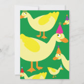 Invitations de fête d'anniversaire de Duck Animal (Dos)
