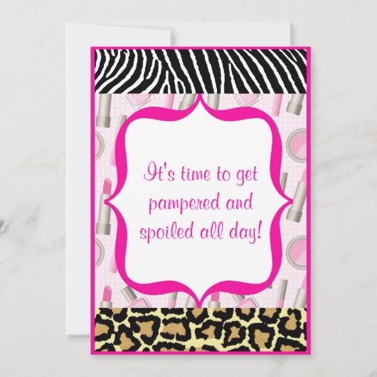 Invitations de fête d'anniversaire de fille de (Dos)