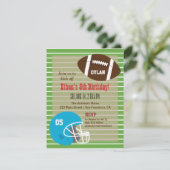 Invitations de fête d'anniversaire de football (Debout devant)