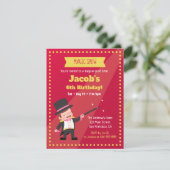 Invitations de fête d'anniversaire de garçon de (Debout devant)