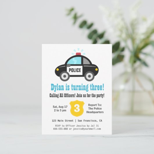 Invitations de fête d'anniversaire de garçons de (Debout devant)