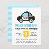 Invitations de fête d'anniversaire de garçons de (Devant / Derrière)