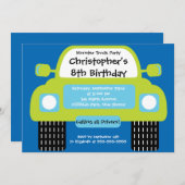 Invitations de fête d'anniversaire de garçons de (Devant / Derrière)