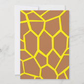 Invitations de fête d'anniversaire de Giraffe Anim (Dos)