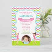 Invitations de fête d'anniversaire de gymnastique (Debout devant)