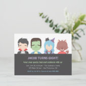 Invitations de fête d'anniversaire de Halloween Ki (Debout devant)