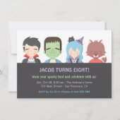 Invitations de fête d'anniversaire de Halloween Ki (Devant)