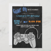 Invitations de fête d'anniversaire de jeu vidéo (Devant)