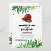 Invitations de fête d'anniversaire de la Casquette (Devant / Derrière)