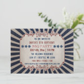 Invitations de fête d'anniversaire de la fête comm (Debout devant)