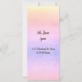 Invitations de fête d'anniversaire de la fille de  (Dos)