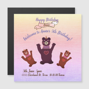 Invitations de fête d'anniversaire de la fille Our