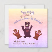 Invitations de fête d'anniversaire de la fille Our (Recto)