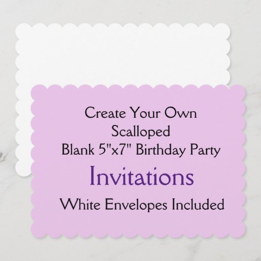 Invitations de fête d'anniversaire de la forme à b (Devant / Derrière)