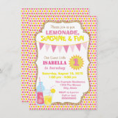 Invitations de fête d'anniversaire de la limonade (Devant / Derrière)