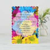 Invitations de fête d'anniversaire de la marguerit (Debout devant)