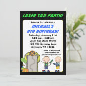 Invitations de fête d'anniversaire de la marque la (Debout devant)