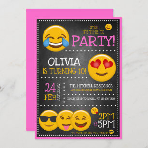 Invitations de fête d'anniversaire de la mignonne
