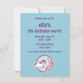 Invitations de fête d'anniversaire de la mignonne  (Dos)