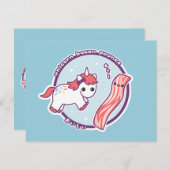 Invitations de fête d'anniversaire de la mignonne  (Devant / Derrière)